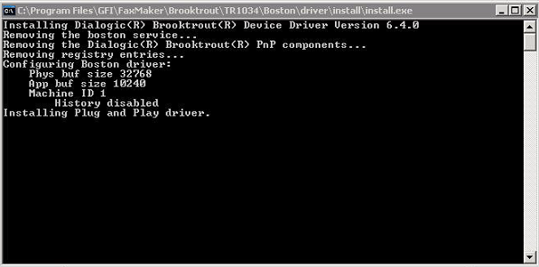 Installing and Configuring a Dialogic Brooktrout TR1034 Series Fax