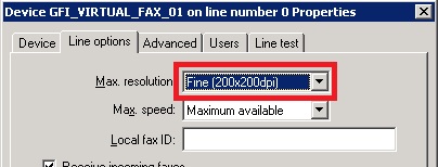 Faxmaker resolution settings